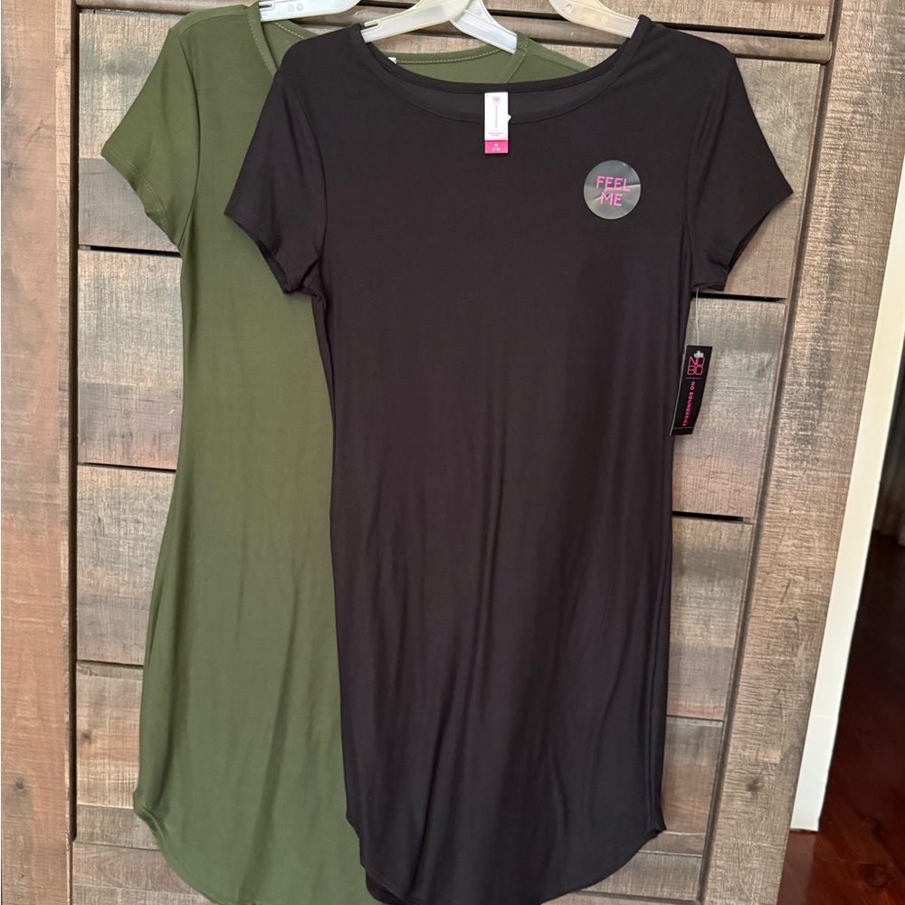 NWT no boundaries dresses, bundle of 2 shirt dresses, soft scoop neck dresses M